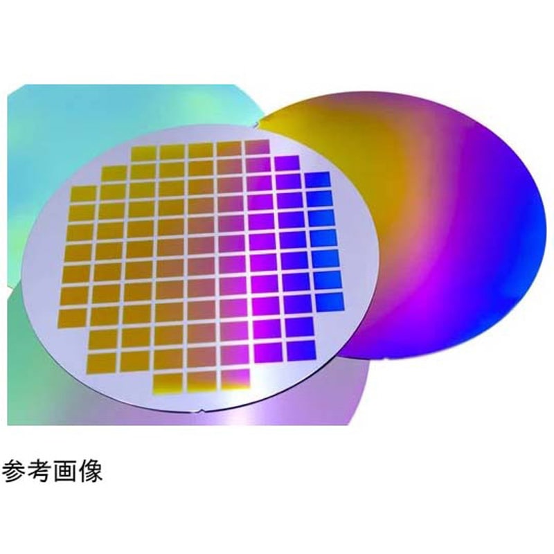 2インチ熱酸化膜付きウェハ 研究用[P 100 ，1-100Ω]片面ミラーDF品 25