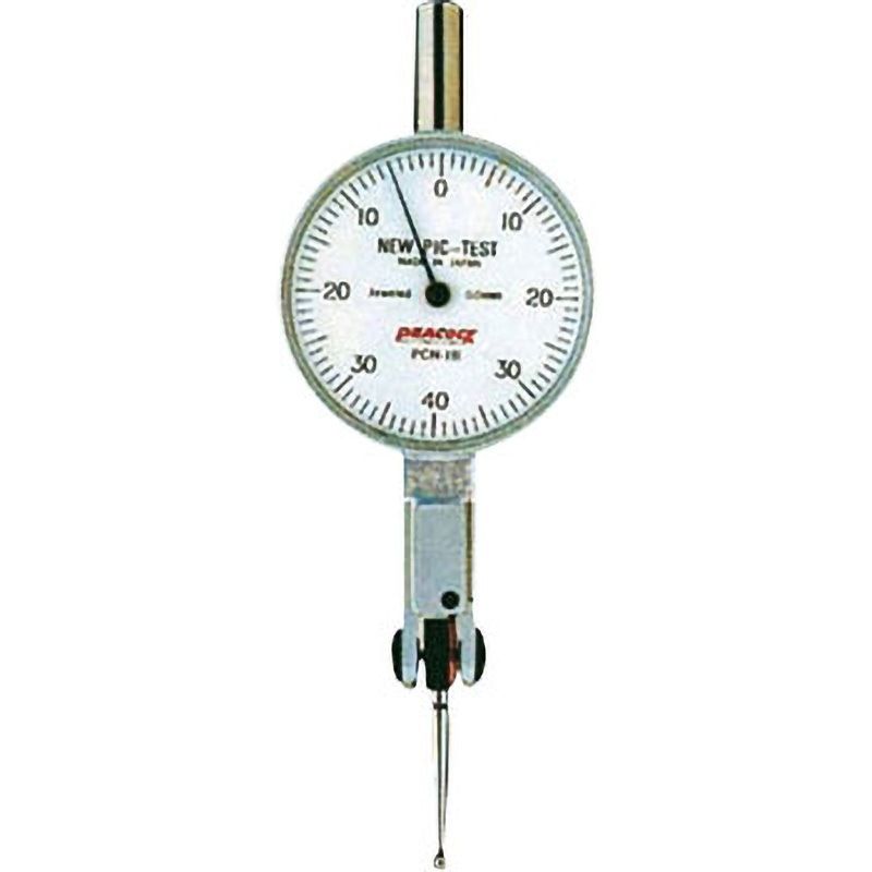 PCN-1B(校正企業実施一般校正書・トレサビリティ体系図付) てこ式ダイヤルゲージ PCN (ノークラッチタイプ PCNシリーズ) Peacock(尾崎製作所) 目量0.01mm測定範囲0.8mm