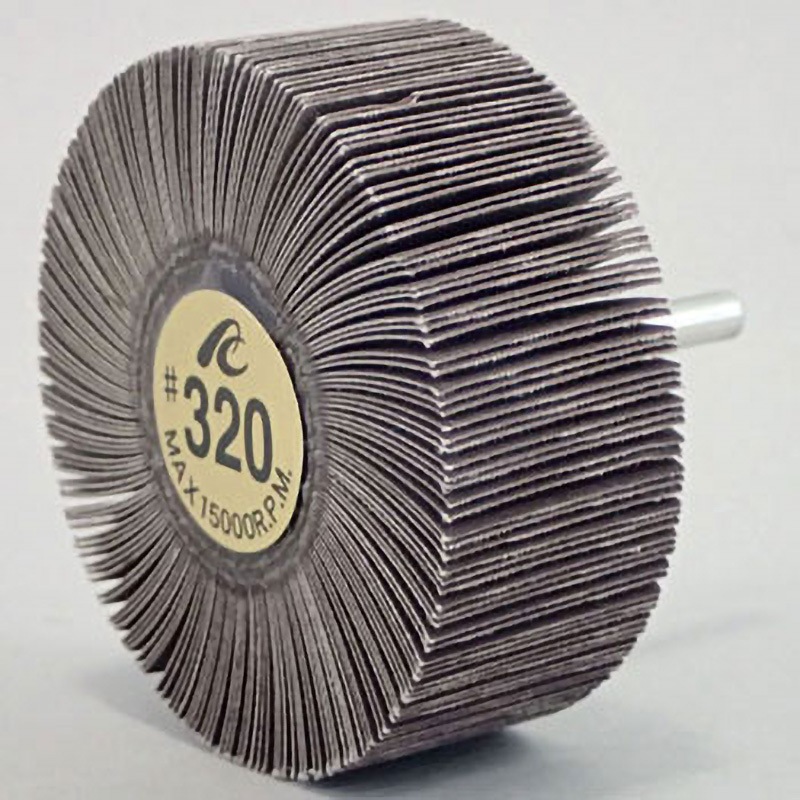AF8030 フラップホイル (直径80×幅30mm) イチグチ 粒度320 軸径6mm軸長