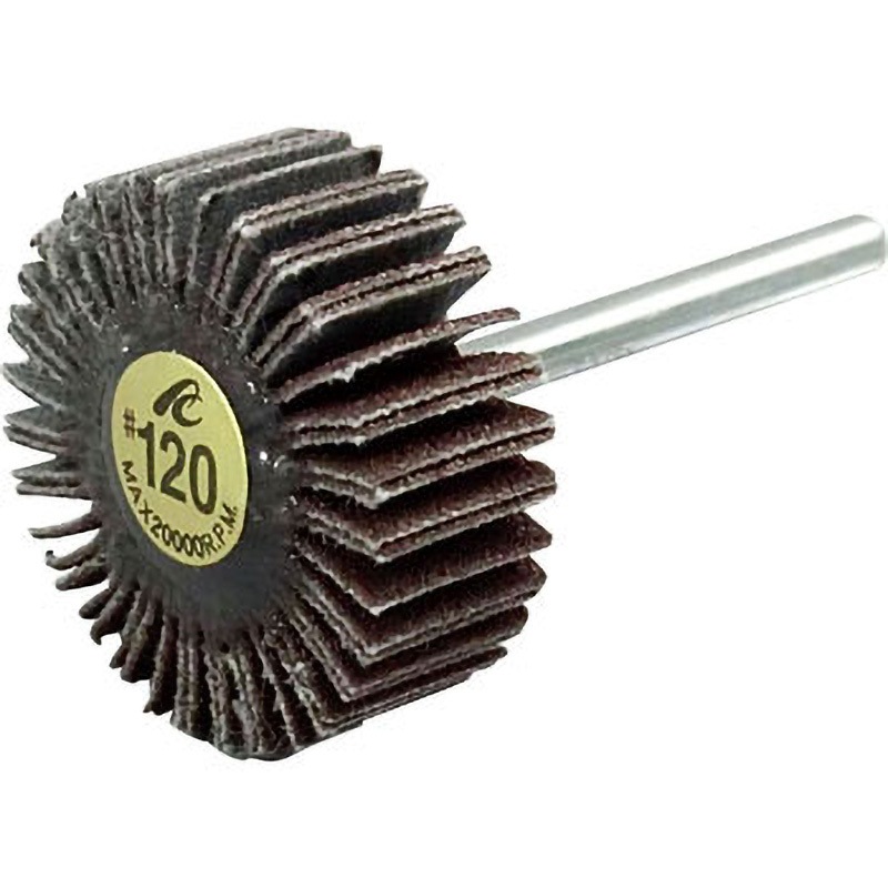 MF2510 マイクロフラップ(25×10) イチグチ 粒度120 軸径3mm軸長