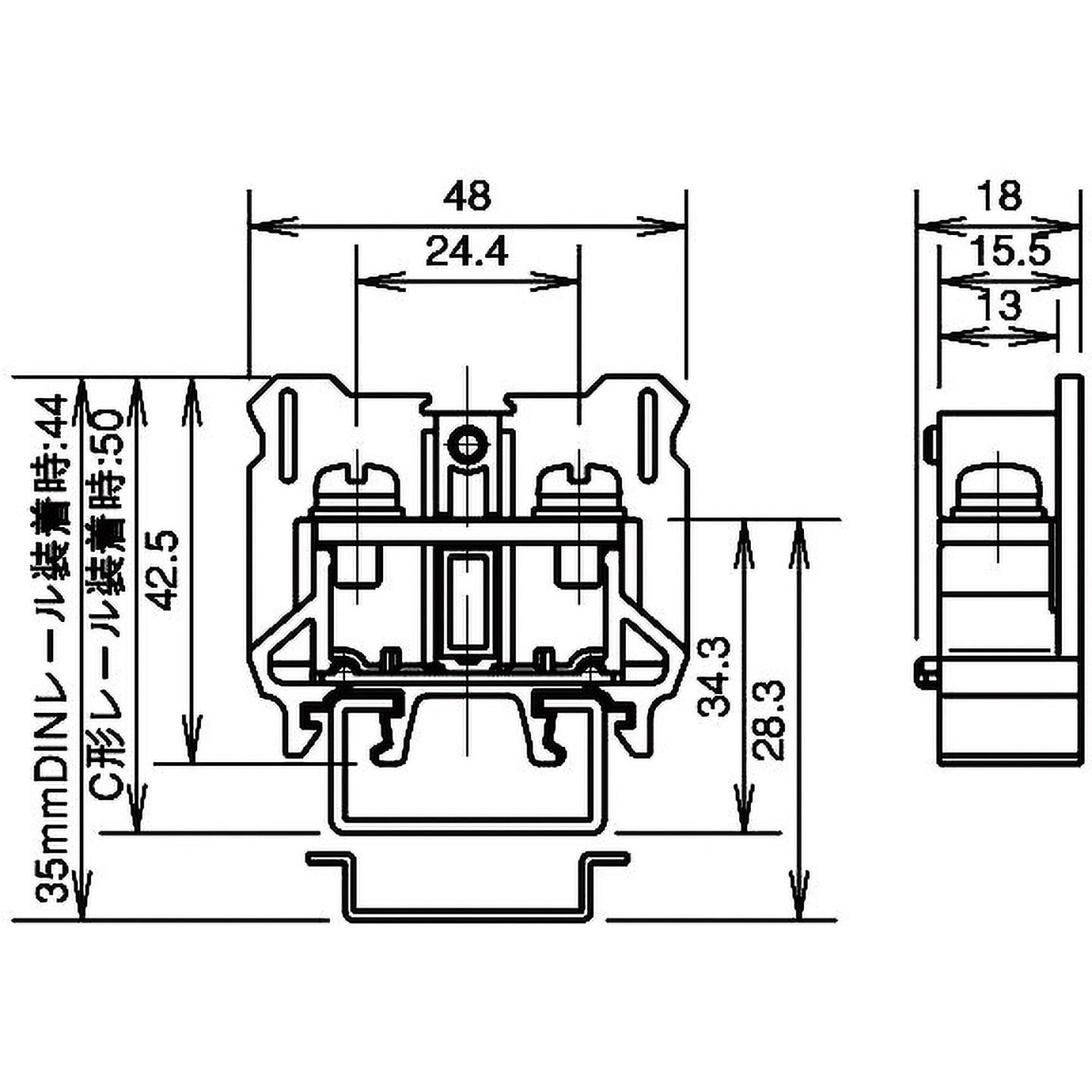 BN50W BN-Wシリーズ ブロックターミナル セルフアップ形 1個 IDEC(和泉