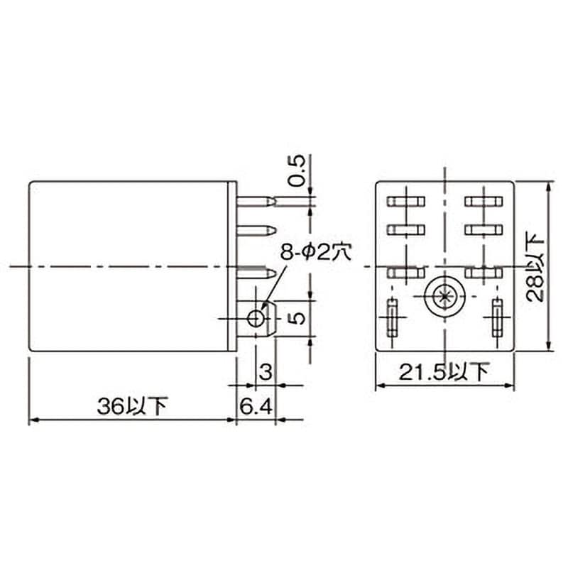 LY1N AC100/110 バイパワーリレー LY1 1個 オムロン(omron) 【通販