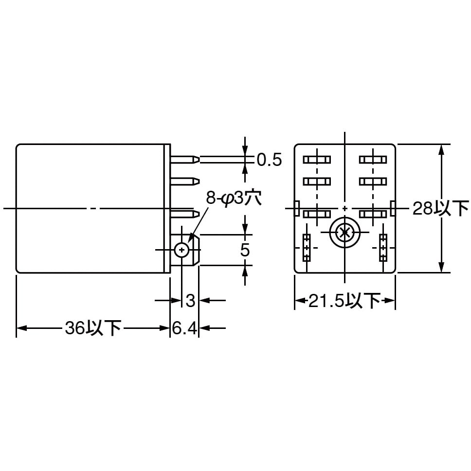 LY2N-CR AC100/110 バイパワーリレー LY2 1個 オムロン(omron) 【通販