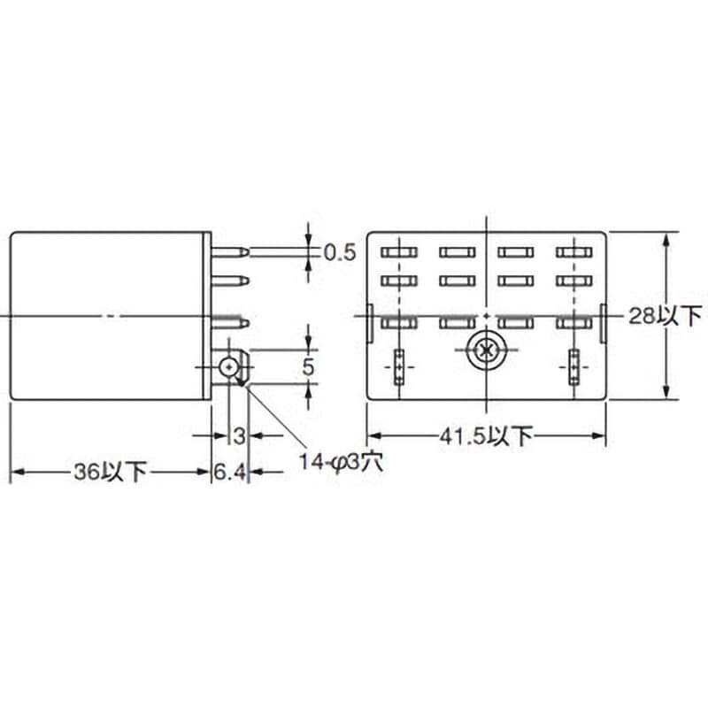 LY4N-D2 DC24 バイパワーリレー LY4 オムロン(omron) 4c DC24V 1個 - 【通販モノタロウ】