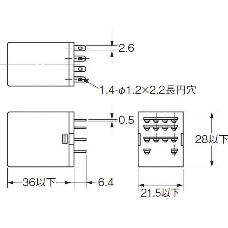 MY4N-D2 DC100/110 ミニパワーリレー MY4 1個 オムロン(omron) 【通販