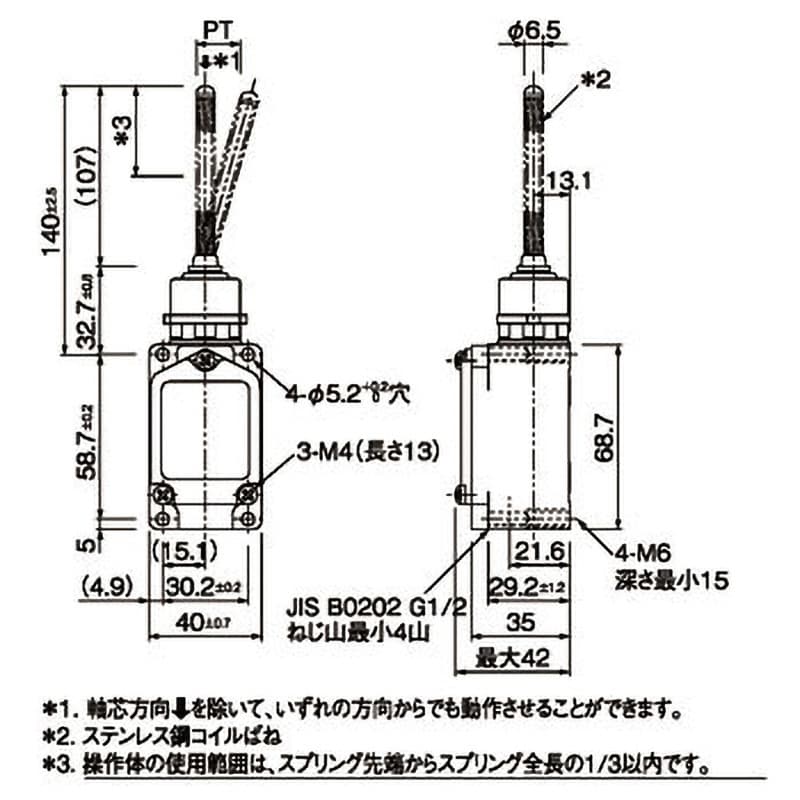 WLNJ-TC 2回路リミットスイッチ WL 耐環境形 1個 オムロン(omron) 【通販モノタロウ】