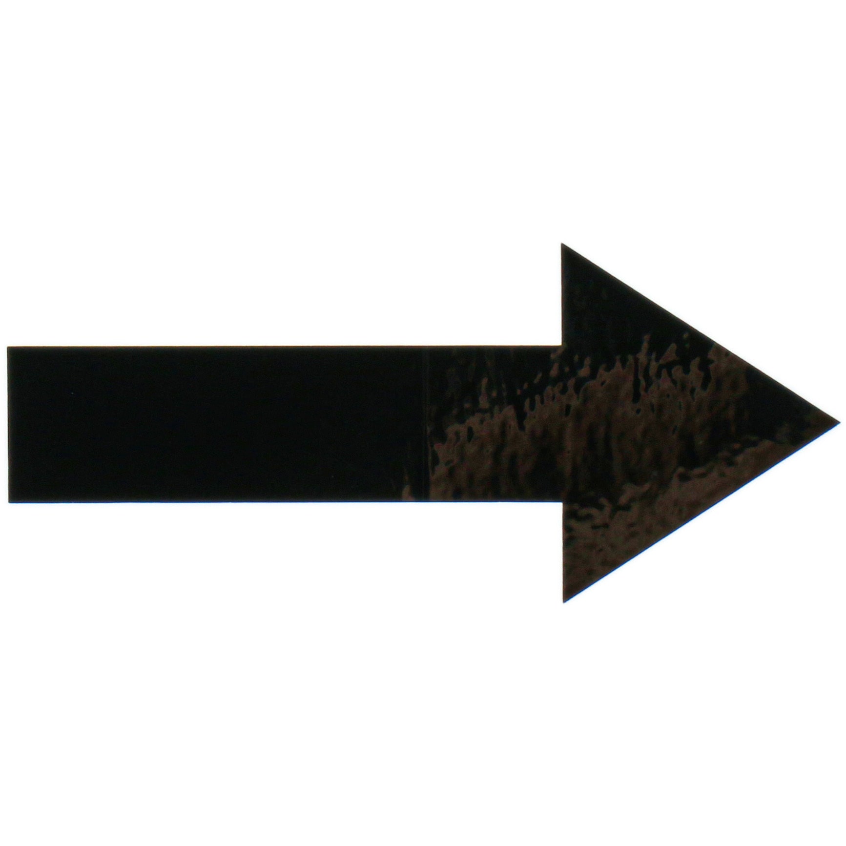 貼矢2 配管識別方向表示ステッカー 日本緑十字社 黒矢 縦60mm横120mm 1