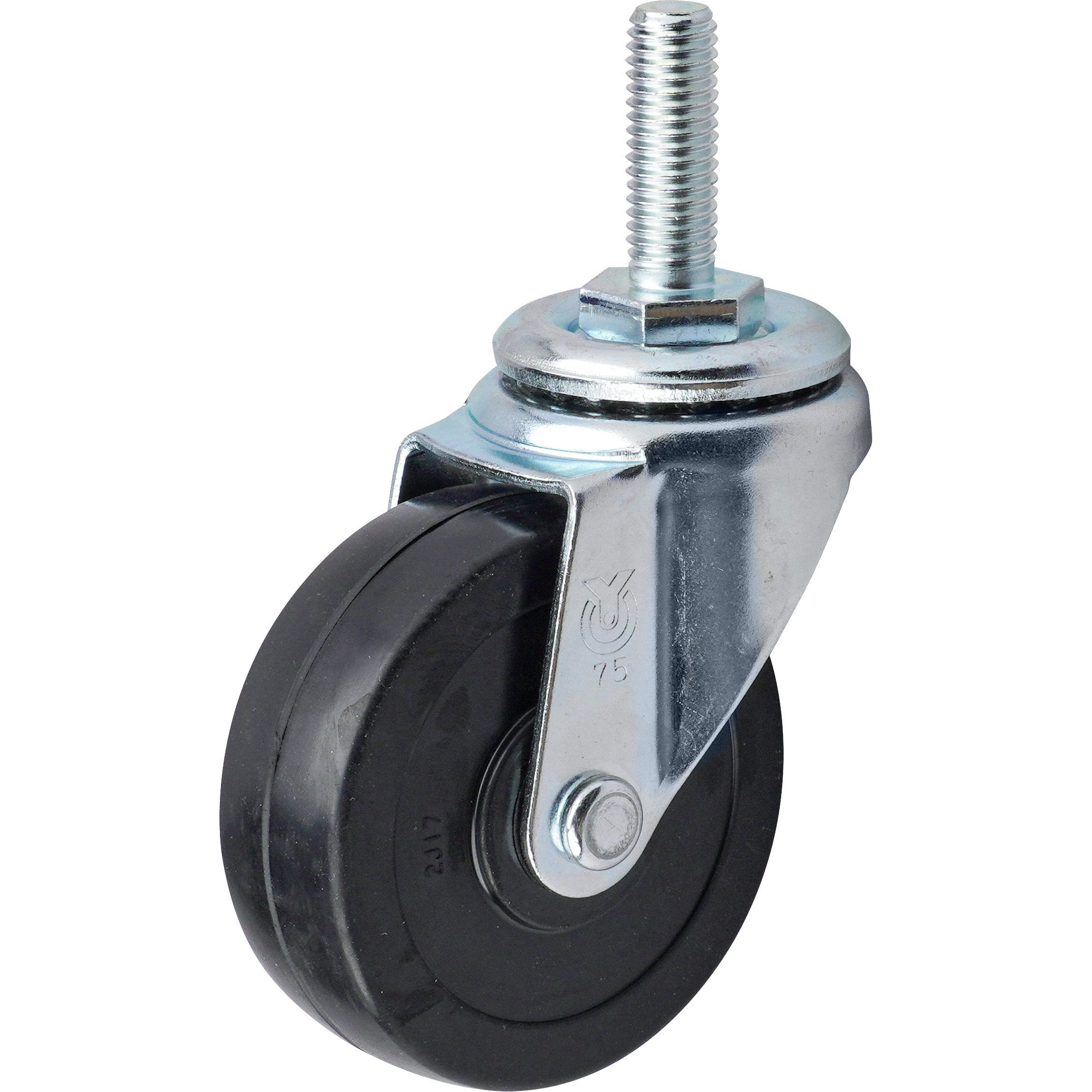 ST-75RH M12×35 ねじ込み式 ST型自在車(ダブルベアリング)(ゴム車輪