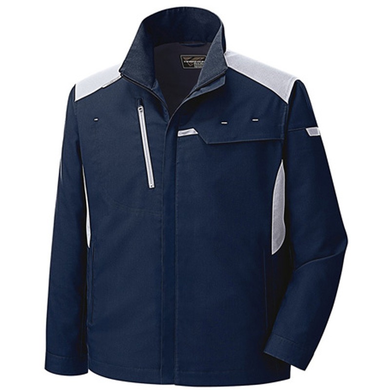 VES2767-UE-SS 作業服 帯電防止JIS適合品 ベルデクセルフレックス 男女共用春夏ジャンパー ネイビー VES2767-UEシリーズ 1着 ミドリ安全 【通販モノタロウ】