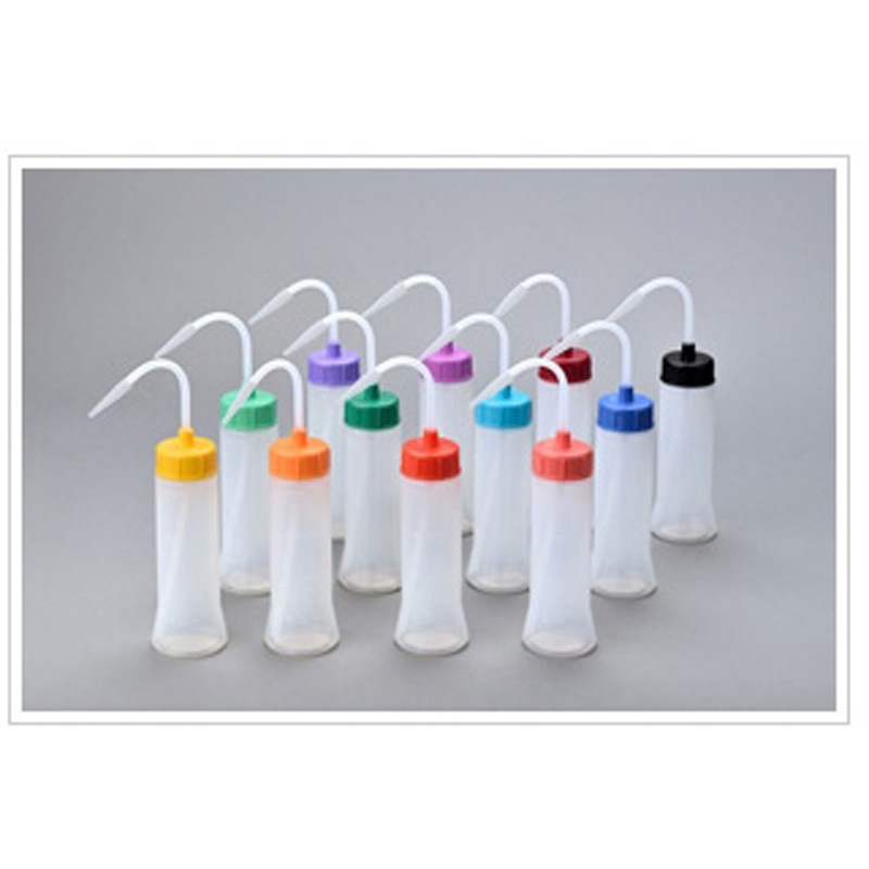 293　　50ml NT洗浄瓶BⅡスリム カラーキャップ フルセット 12本 安元化成 洗浄びん