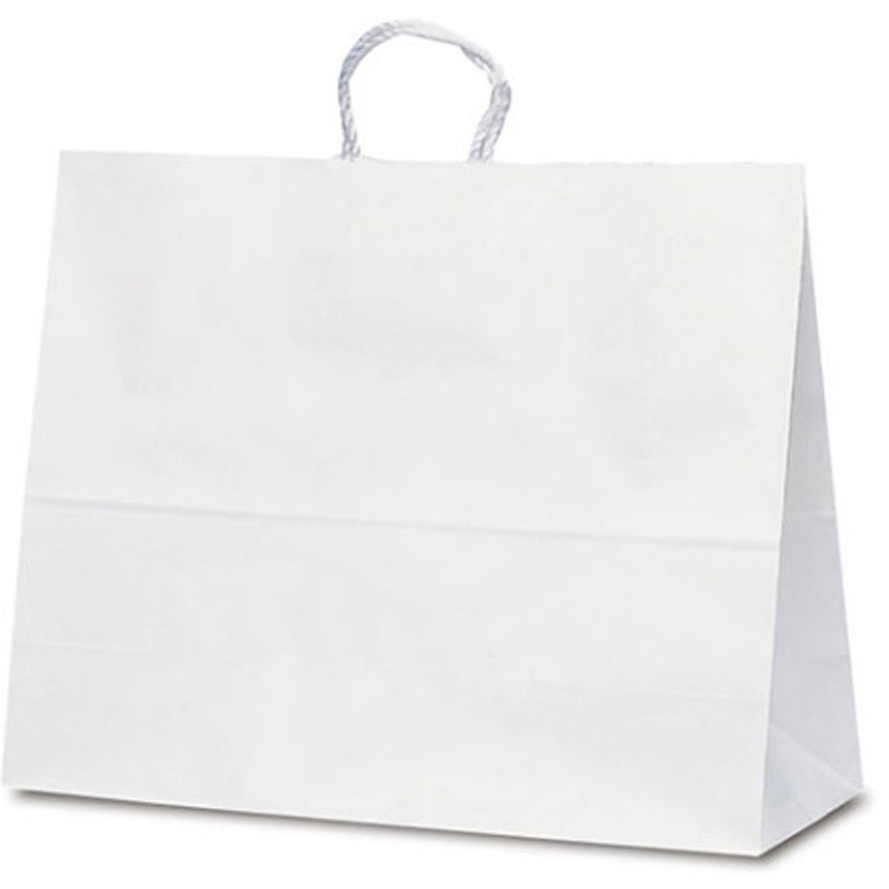 1748 自動紐手提袋 白無地 1ケース(100枚) ベルベ 【通販モノタロウ】