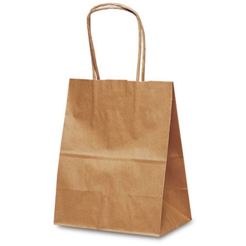 1218 自動紐手提袋 茶無地 1ケース(200枚) ベルベ 【通販モノタロウ】