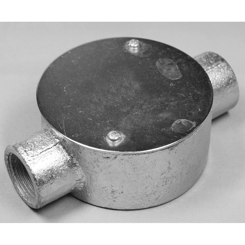 M22S 鋳物 丸型BOX 貫通 電成興業 種類:直線2方出 - 【通販