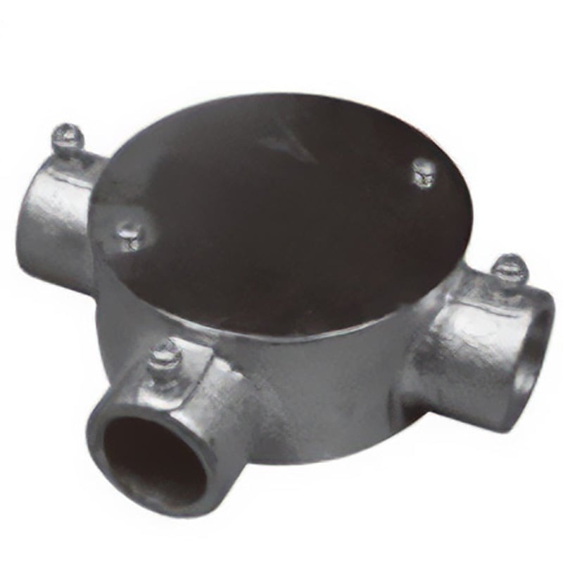 M283HZ 溶融亜鉛丸BOX 保護管 電成興業 種類3方出   M283HZ