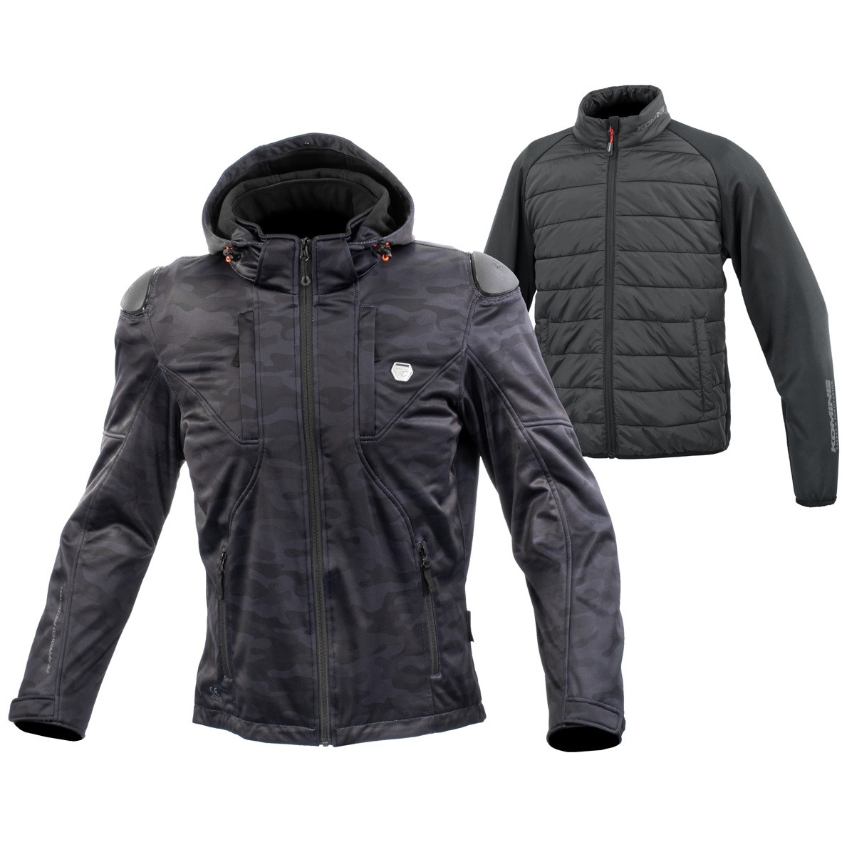 07-6235 JK-6235 ハイプロテクトソフトシェルシステムパーカ セット コミネ ブラックカモ色 サイズM 19,965円