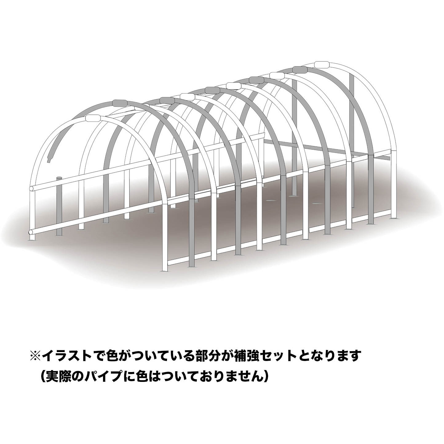 W678M用 パイプ車庫用補強セット 南榮工業 ミニバンタイプ用 補強セット対応