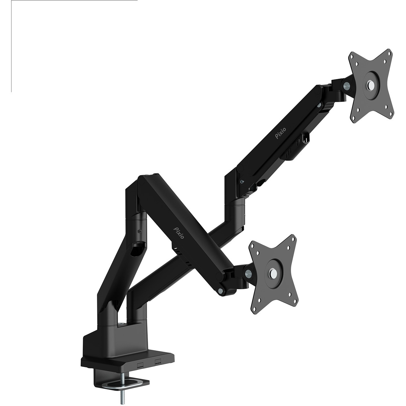PSW1DBK-O PS1D Wave Black モニターアーム デュアル Pixio ブラック色