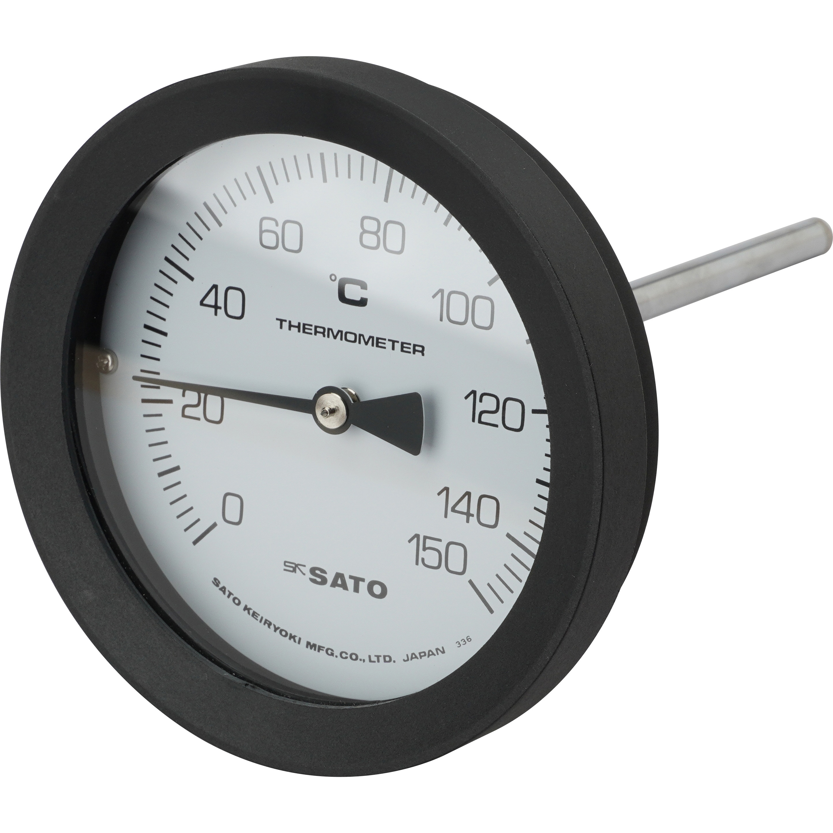 佐藤計量器製作所 バイメタル式温度計BM-S-100P BM-S-100P-100100 佐藤 バイメタル式温度計 BM-T-100P 0〜100℃ 150L （2080-16） (1