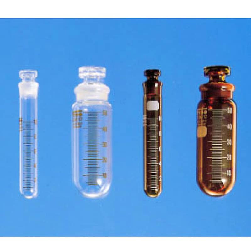 東京硝子器械 121-03-43-12 [共通共栓試験管目盛付2mL 茶 10本入] - 研究管理用品