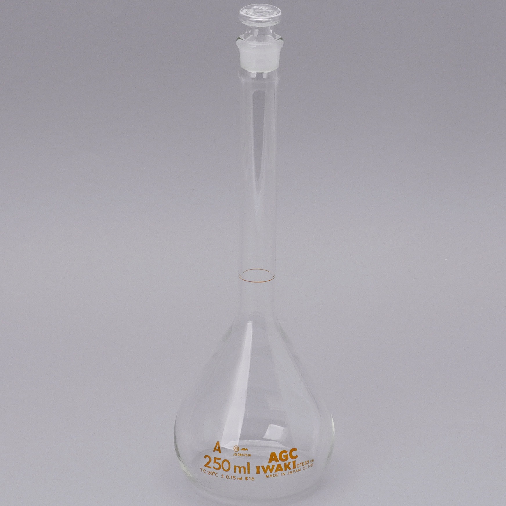 5640FK250S メスフラスコ IWAKI(AGCテクノグラス) 透明色 250mL 【通販 