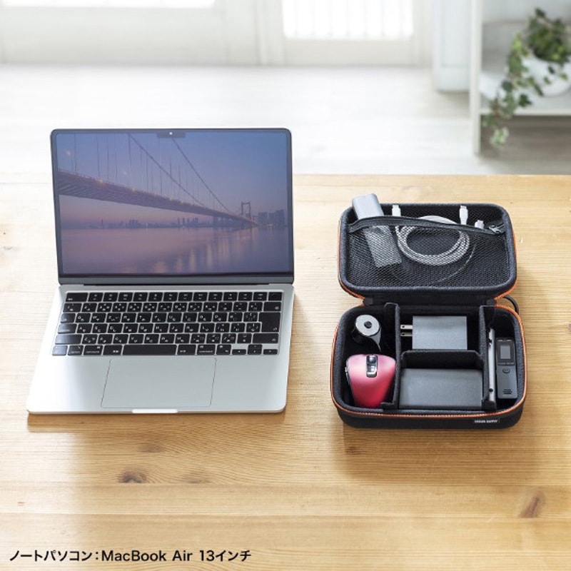 IN-HDAD4BK ガジェットケース_セミハード サンワサプライ ブラック色