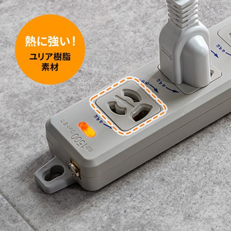 TAP-PP36-3 電源タップ サンワサプライ ○マグネット 3P(抜け止め