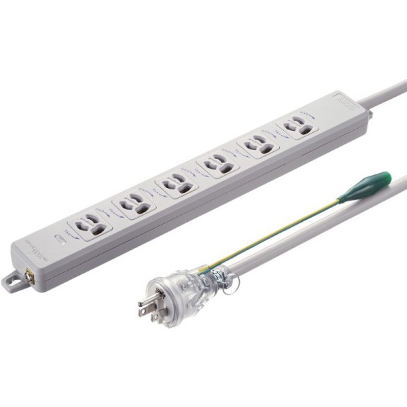 TAP-PP36-5 電源タップ サンワサプライ マグネット○ 3P(抜け止めタイプ) 対応 6口 電源コード5m   TAP-PP36-5 9,865円