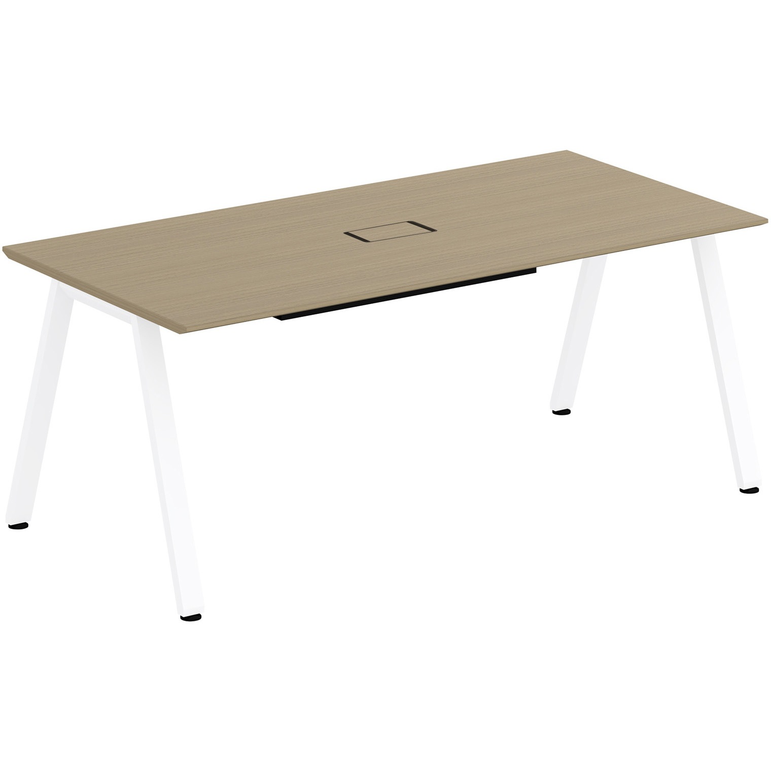 JVT-1809HWSN2WM アフィーノLT ミーティングテーブル 角型 配線カバー付 W1800×D900<配送時組立サービス付> イトーキ メラミン化粧板 ホワイト 高さ720mm  JVT-1809HWSN2WM