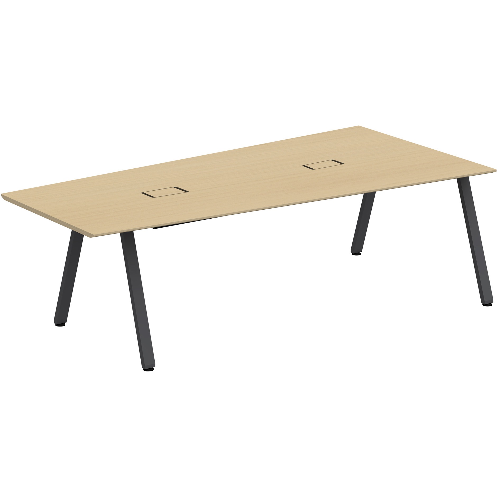 JVT-2412DWSN2TX アフィーノLT ミーティングテーブル 台形型 配線カバー付 W2400×D1200<配送時組立サービス付> 1台 イトーキ 【通販モノタロウ】