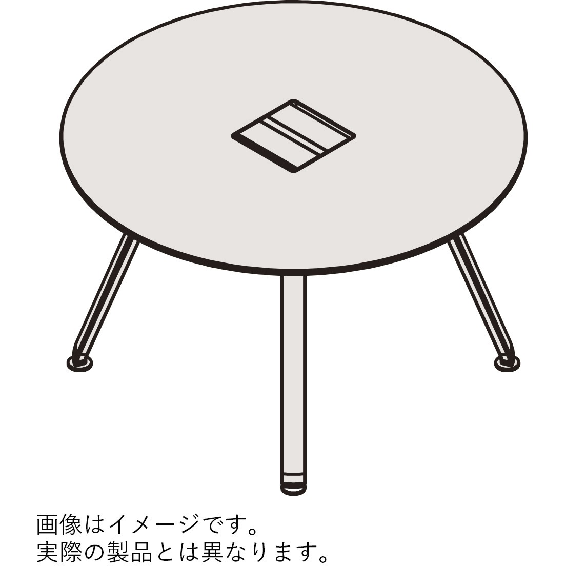 JVT-1212CHSN1TX アフィーノLT ミーティングテーブル 円型 配線ユニット付 Φ1200<配送時組立サービス付> イトーキ メラミン化粧板 ホワイト 高さ720mm  JVT-1212CHSN1TX