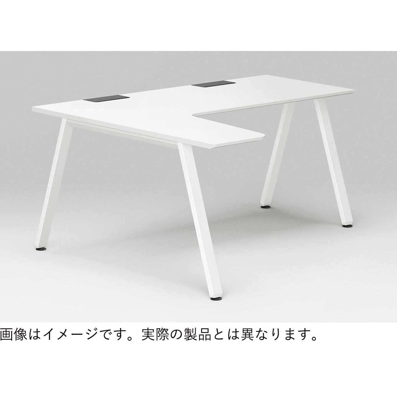 JVD-6474KRWSNWL アフィーノLT パーソナルデスク 90度オペレーション(7/4)右凸<配送時組立サービス付> イトーキ 幅1600mm メラミン化粧板 ホワイト 高さ720mm奥行1400mm  JVD-6474KRWSNWL