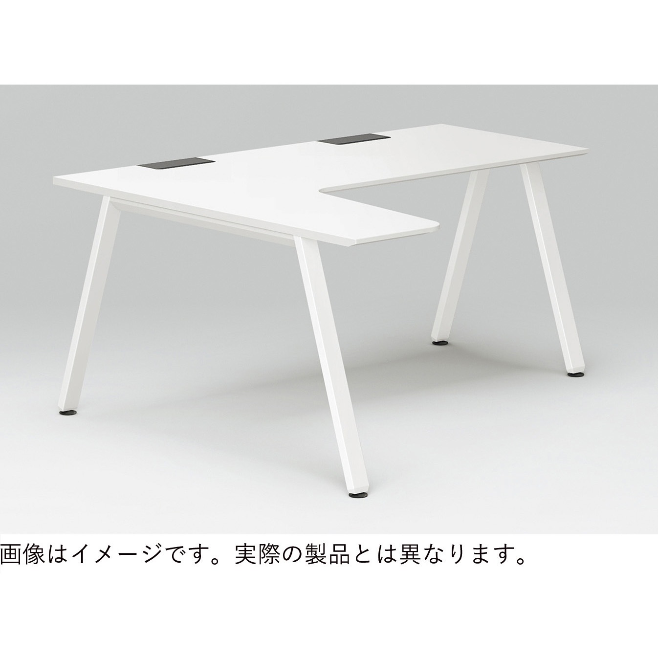 JVD-6474KLWSNTL アフィーノLT パーソナルデスク 90度オペレーション(7/4)左凸<配送時組立サービス付> イトーキ 幅1600mm メラミン化粧板 ホワイト 高さ720mm奥行1400mm  JVD-6474KLWSNTL