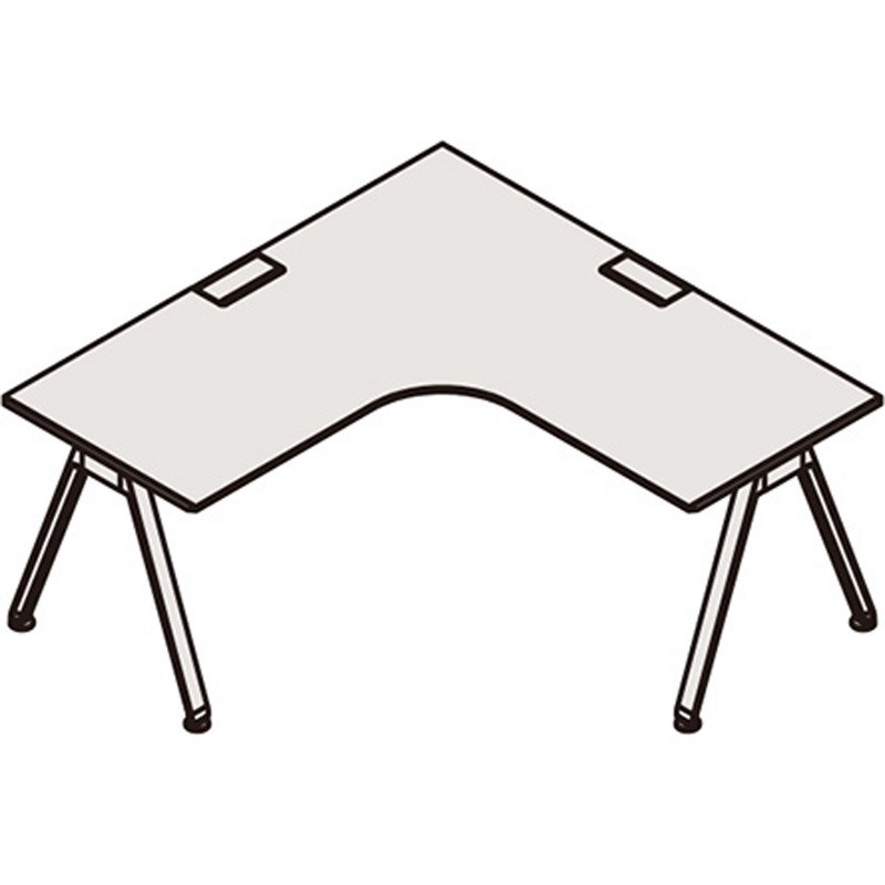 JVD-6677KWSNTR アフィーノLT パーソナルデスク 90度オペレーション(7/7)<配送時組立サービス付> イトーキ 幅1600mm メラミン化粧板 ホワイト 高さ720mm  JVD-6677KWSNTR 114,900円