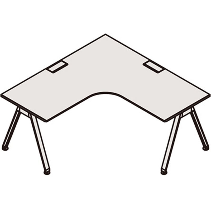 JVD-6677KWSNTY アフィーノLT パーソナルデスク 90度オペレーション(7/7)<配送時組立サービス付> イトーキ 幅1600mm メラミン化粧板 ホワイト 高さ720mm  JVD-6677KWSNTY