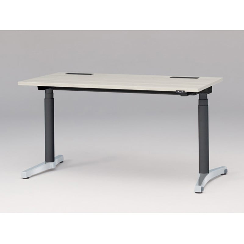 JZD-1407HA-APH トイロデスク 平エッジ 昇降スイッチタイプ アルミミラー脚 W1400×D675<配送時組立サービス付> 1台 イトーキ 【通販モノタロウ】