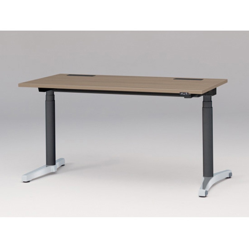 JZD-1407HA-APM トイロデスク 平エッジ 昇降スイッチタイプ アルミミラー脚 W1400×D675<配送時組立サービス付> 1台 イトーキ 【通販モノタロウ】