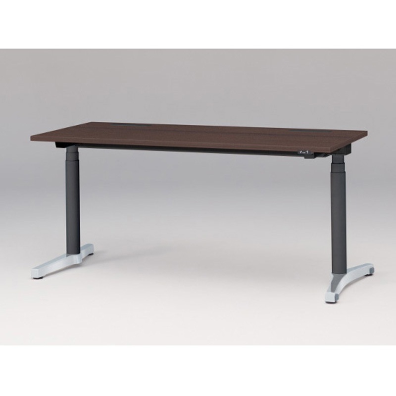 JZD-1607HA-APY トイロデスク 平エッジ 昇降スイッチタイプ アルミミラー脚 W1600×D675<配送時組立サービス付> 1台 イトーキ 【通販モノタロウ】