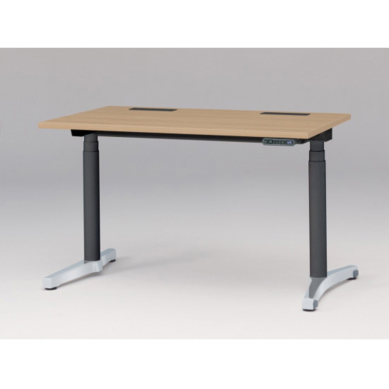 JZD-1207HB-APX トイロデスク 平エッジ インジケータ―付昇降スイッチタイプ アルミミラー脚 W1200×D675<配送時組立サービス付> 1台 イトーキ 【通販モノタロウ】