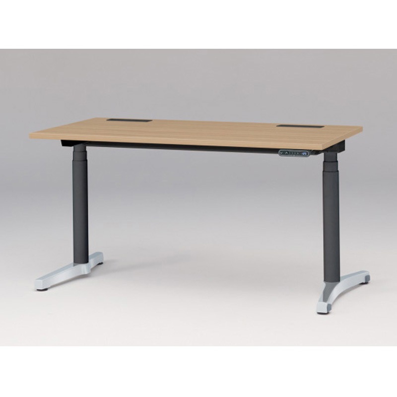 JZD-1407HB-APX トイロデスク 平エッジ インジケータ―付昇降スイッチタイプ アルミミラー脚 W1400×D675<配送時組立サービス付> 1台 イトーキ 【通販モノタロウ】