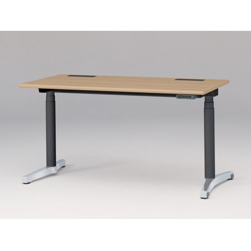 JZD-1407HB-CPX トイロデスク ラウンドエッジ インジケータ―付昇降スイッチタイプ アルミミラー脚 W1400×D675<配送時組立サービス付> 1台 イトーキ 【通販モノタロウ】