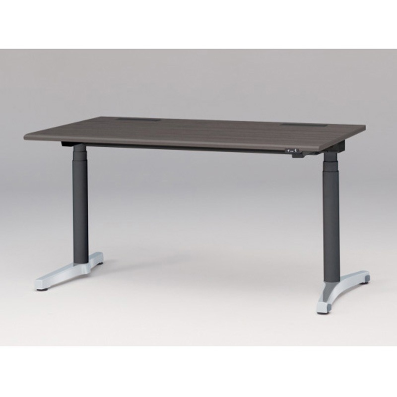 JZD-1408HA-CPR トイロデスク ラウンドエッジ 昇降スイッチタイプ アルミミラー脚 W1400×D775<配送時組立サービス付> 1台 イトーキ 【通販モノタロウ】