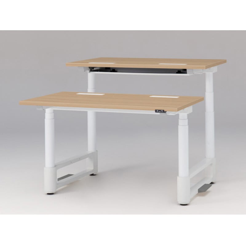 JZD-1214HA-AWX トイロツインデスク 平エッジ 昇降スイッチタイプ 塗装脚 W1200×D1400<配送時組立サービス付> 1台 イトーキ 【通販モノタロウ】