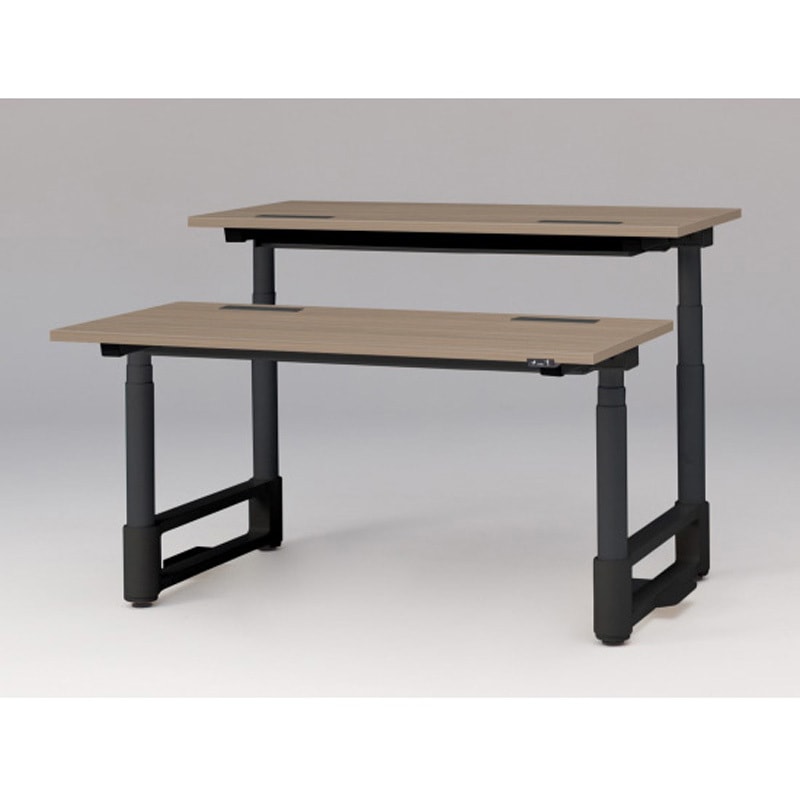 JZD-1414HA-ATM トイロツインデスク 平エッジ 昇降スイッチタイプ 塗装脚 W1400×D1400<配送時組立サービス付> 1台 イトーキ 【通販モノタロウ】