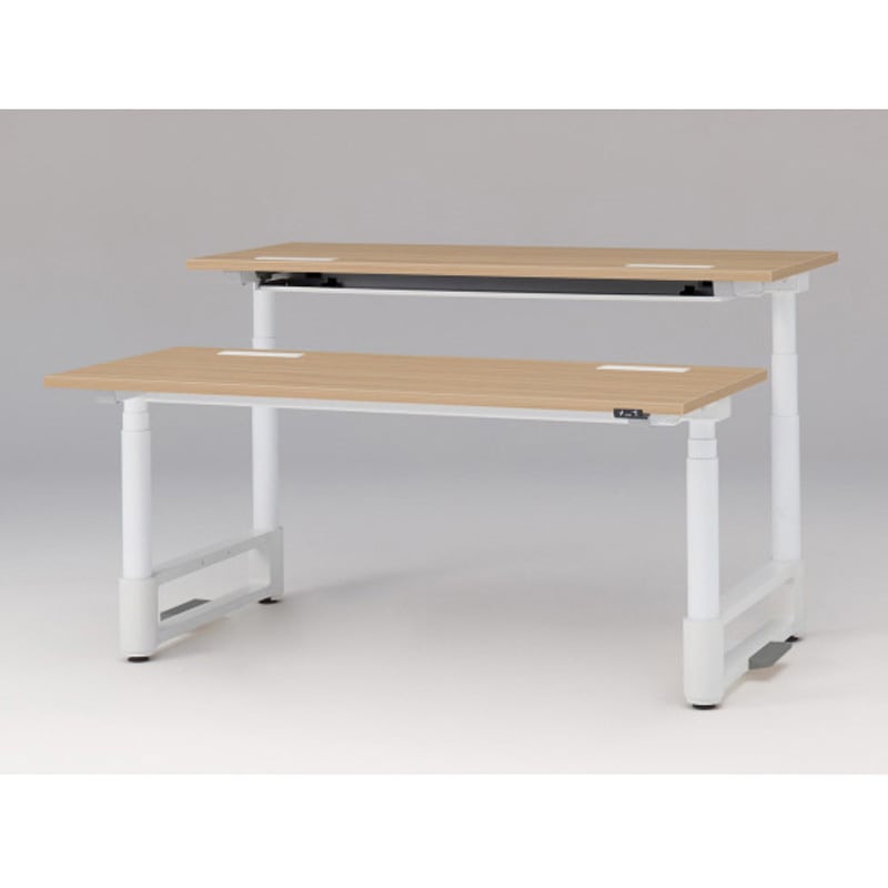 JZD-1614HA-AWX トイロツインデスク 平エッジ 昇降スイッチタイプ 塗装脚 W1600×D1400<配送時組立サービス付> 1台 イトーキ 【通販モノタロウ】