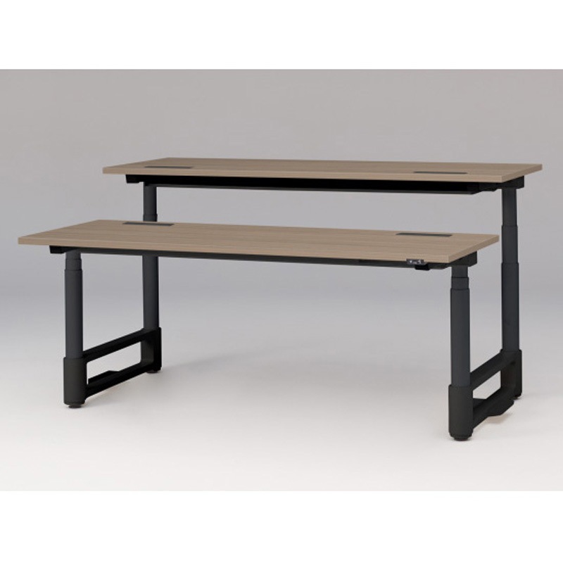JZD-1814HA-ATM トイロツインデスク 平エッジ 昇降スイッチタイプ 塗装脚 W1800×D1400<配送時組立サービス付> 1台 イトーキ 【通販モノタロウ】