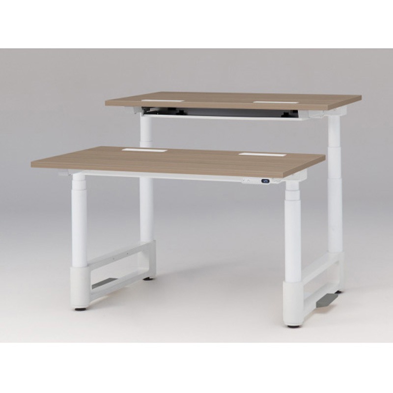 JZD-1214HB-AWM トイロツインデスク 平エッジ インジケータ―付昇降スイッチタイプ 塗装脚 W1200×D1400<配送時組立サービス付> 1台 イトーキ 【通販モノタロウ】