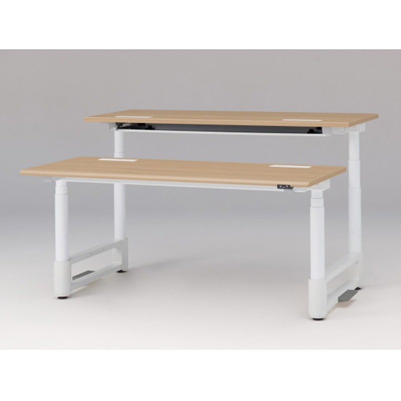 JZD-1614HA-CWX トイロツインデスク ラウンドエッジ 昇降スイッチタイプ 塗装脚 W1600×D1400<配送時組立サービス付> 1台 イトーキ 【通販モノタロウ】