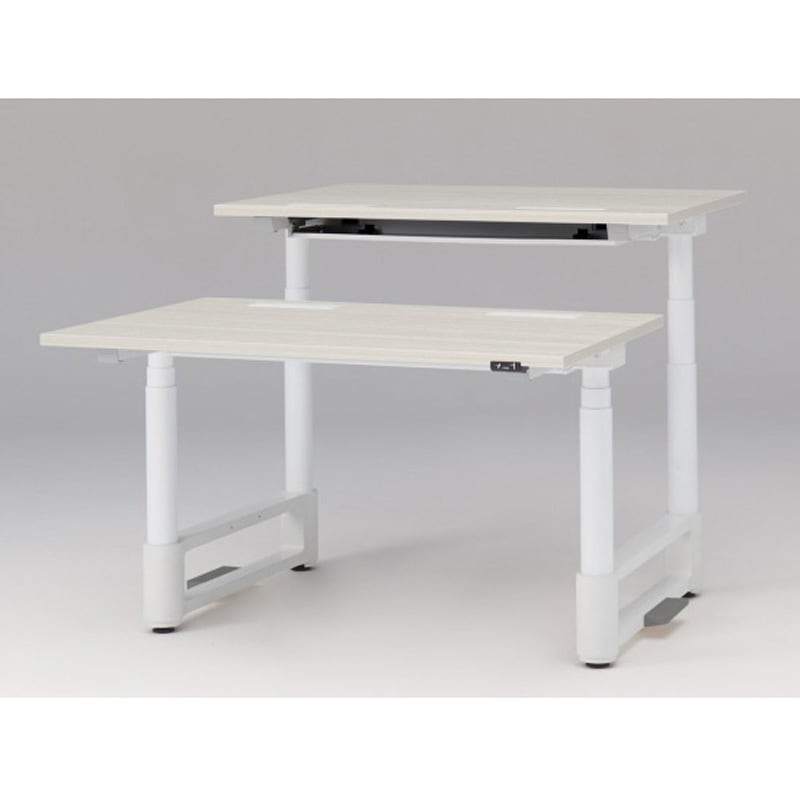 JZD-1216HA-AWH トイロツインデスク 平エッジ 昇降スイッチタイプ 塗装脚 W1200×D1600<配送時組立サービス付> 1台 イトーキ 【通販モノタロウ】