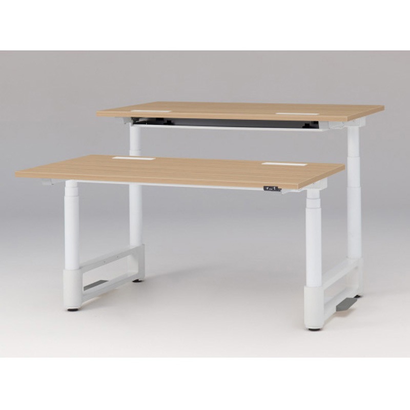 JZD-1416HA-AWX トイロツインデスク 平エッジ 昇降スイッチタイプ 塗装脚 W1400×D1600<配送時組立サービス付> 1台 イトーキ 【通販モノタロウ】