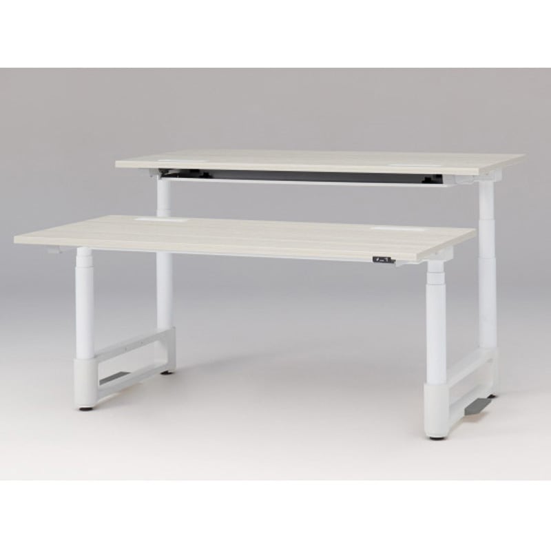 JZD-1616HA-AWH トイロツインデスク 平エッジ 昇降スイッチタイプ 塗装脚 W1600×D1600<配送時組立サービス付> 1台 イトーキ 【通販モノタロウ】